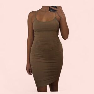 Fashion Nova Chic Brown Mini Dress